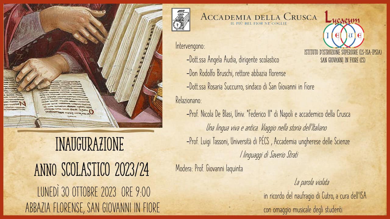 INAUGURAZIONE ANNO SCOLASTICO 2023/24